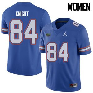 Women's Florida Gators #84 Camrin Knight NCAA Jordan Brand Royal Authentic Stitched College Football Jersey GPB6062CY